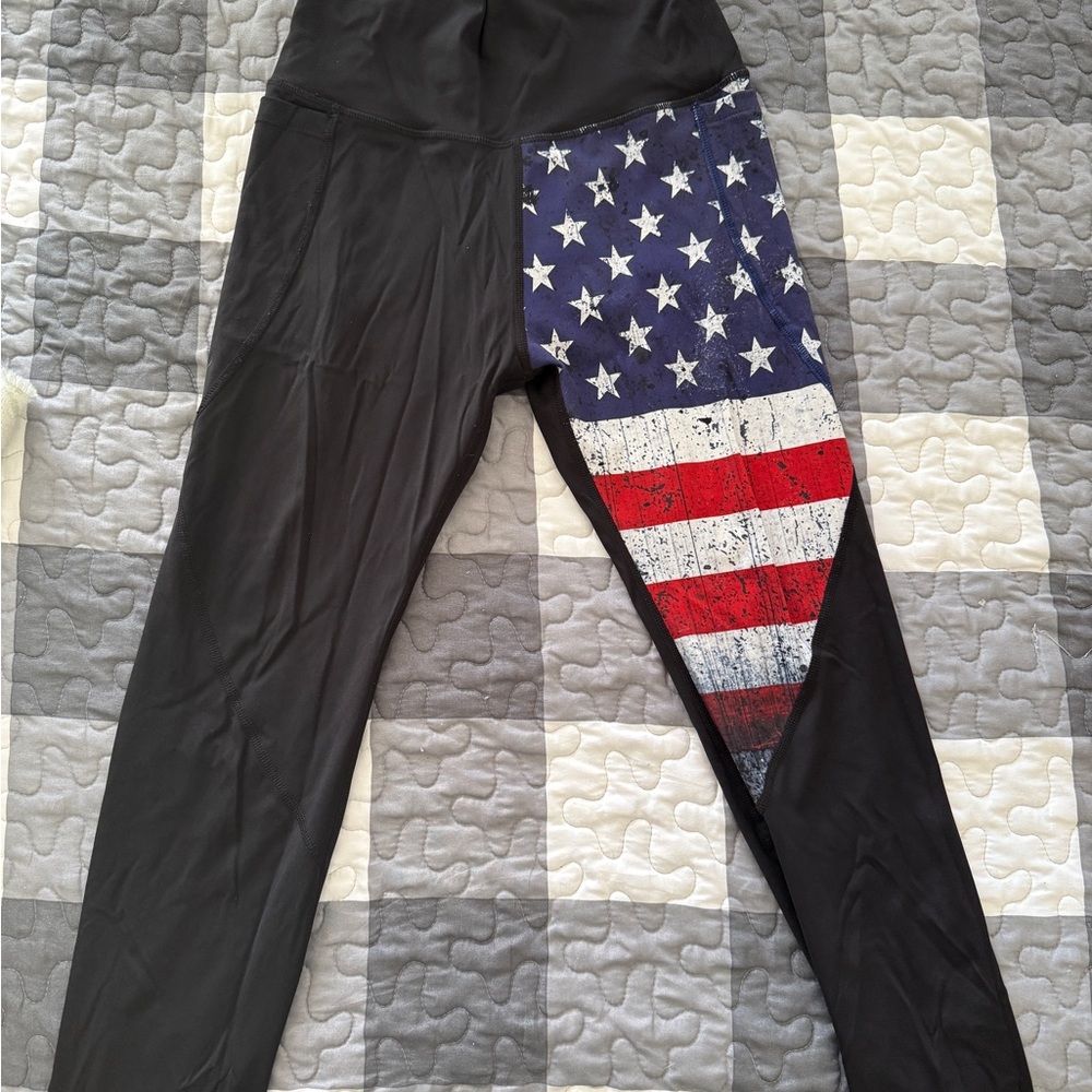 Born Primitive Leggings with American Flag Design and pockets